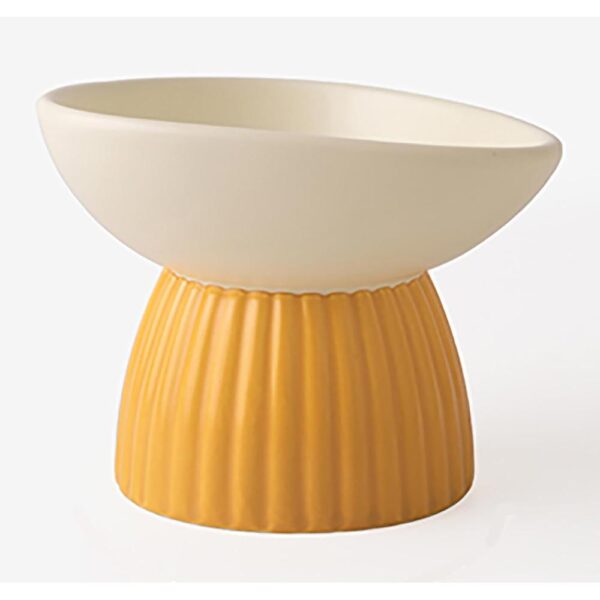 Ceramic Elevated Cat Bowl -01 Ceramic Elevated Cat Bowl — Raised, Tilted & Whisker-Friendly Food and Water Dish