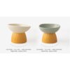 Ceramic Elevated Cat Bowl — Raised, Tilted & Whisker-Friendly Food and Water Dish
