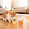Ceramic Elevated Cat Bowls — 2-Piece Raised, Non-Slip & Whisker-Friendly Feeding Set