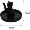 Ceramic Lucky Cat Jewelry Tray – Cute Waving Cat Ring Holder & Kawaii Trinket Dish for Women & Girls