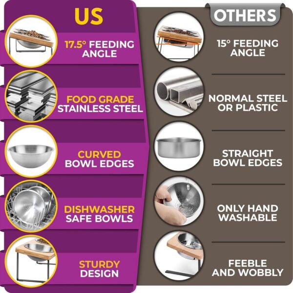 Ceramic Shallow Cat Bowls — 4-Piece Set with Non-Slip Base & Spring Toys