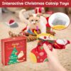Christmas Catnip Toy Gift Set – 6-Piece Holiday Chew & Play Toys with Festive Gift Box