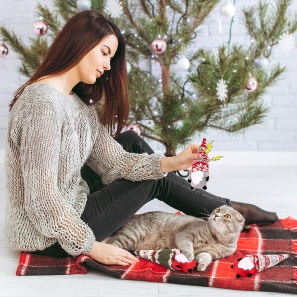 Christmas Catnip Toy Set – Interactive Holiday Chew & Kicker Toys for Indoor Cats (3-Pack)