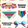 Cinco de Mayo Cat Costume Set – 5-Piece Mexican Cat Bandana, Sombrero Hat, Mustache & Accessories