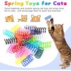 Colorful Cat Spring Toy Set – 84-Pack Spiral Bounce Coils for Indoor Cats in 12 Bright Colors