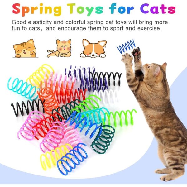 Colorful Cat Spring Toy Set – 84-Pack Spiral Bounce Coils for Indoor Cats in 12 Bright Colors