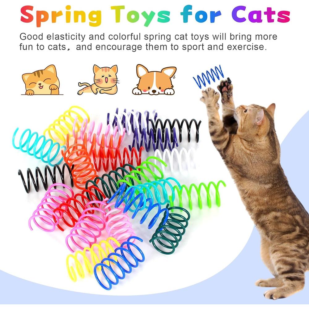 Colorful Cat Spring Toy Set 84 Pack