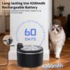 Cordless 3L Battery-Powered Cat Water Fountain — Motion Sensor, Ultra-Quiet & Stainless Steel Tray