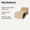 Curved Cardboard Cat Scratcher Lounge — FSC-Certified, Durable & Catnip-Enhanced