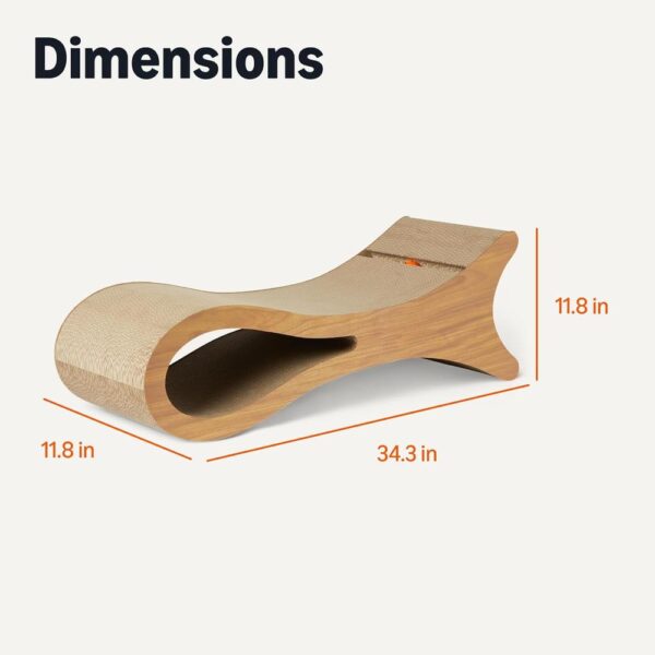 Curved Cardboard Cat Scratcher Lounge — FSC-Certified, Durable & Catnip-Enhanced