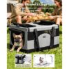 Dual-Space Travel Carrier for Two Cats – Expandable Soft-Sided Pet Carrier with Removable Divider, Reinforced Frame & Foldable Design
