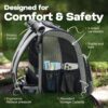 Durable Cat Carrier Backpack for Travel & Hiking – Breathable Mesh, Anti-Anxiety Curtain, Safety Strap & Storage Pockets