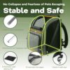 Durable Cat Carrier Backpack for Travel & Hiking – Breathable Mesh, Anti-Anxiety Curtain, Safety Strap & Storage Pockets