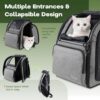 Durable Cat Carrier Backpack for Travel & Hiking – Breathable Mesh, Anti-Anxiety Curtain, Safety Strap & Storage Pockets