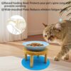 Elevated Ceramic Cat Bowls — Adjustable Wooden Stand, Whisker-Friendly Wide Dishes & Anti-Vomit Feeding Design