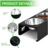 Elevated Triple Stainless Steel Cat Food Bowl — 15° Tilt, Anti-Vomit Design & Non-Slip Stand