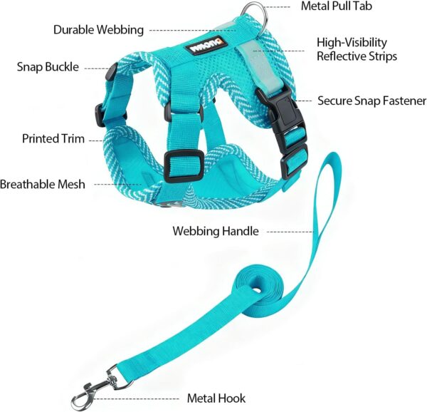 Escape-Proof Cat Harness & Leash Set – Adjustable Breathable Mesh Vest with Reflective Strips for Indoor & Outdoor Cats