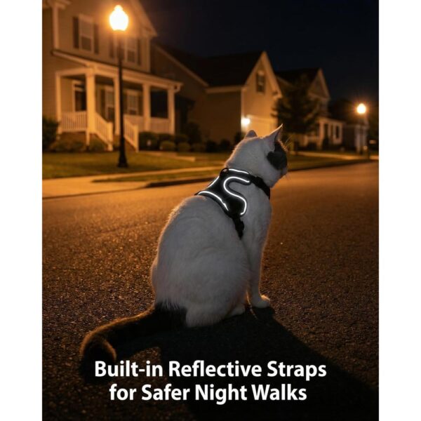 Escape-Proof Cat Harness & Leash Set – Adjustable No-Pull Soft Vest with Breathable Mesh & Reflective Safety Straps