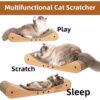 Extra-Large Curved Cat Scratcher Lounge — 27.5" Cardboard Sofa Bed for Stretching, Napping & Play