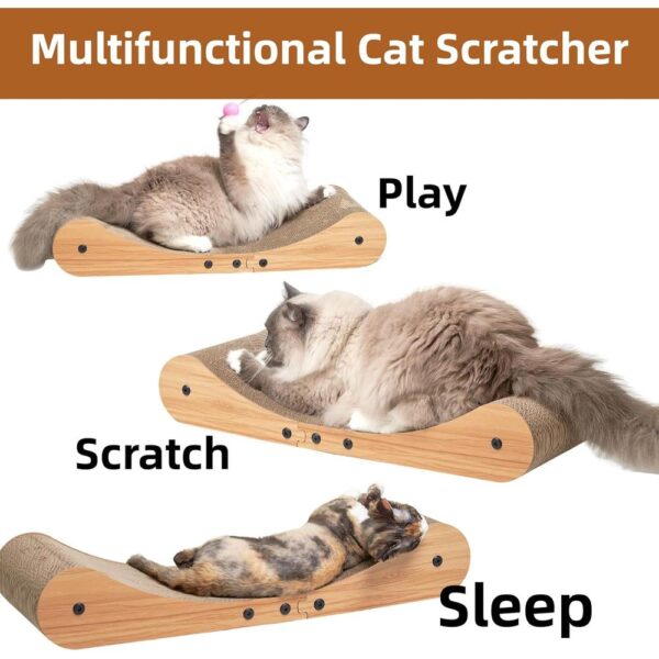 Extra-Large Curved Cat Scratcher Lounge — 27.5" Cardboard Sofa Bed for Stretching, Napping & Play