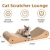 Extra-Large Curved Cat Scratcher Lounge — 27.5" Cardboard Sofa Bed for Stretching, Napping & Play