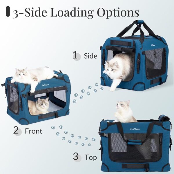 Extra Large Rolling Cat Carrier with Wheels – Soft-Sided XL Pet Travel Bag for Big Cats & Two Cats (Up to 55 lbs), Breathable Mesh & Upgraded 2025 Design