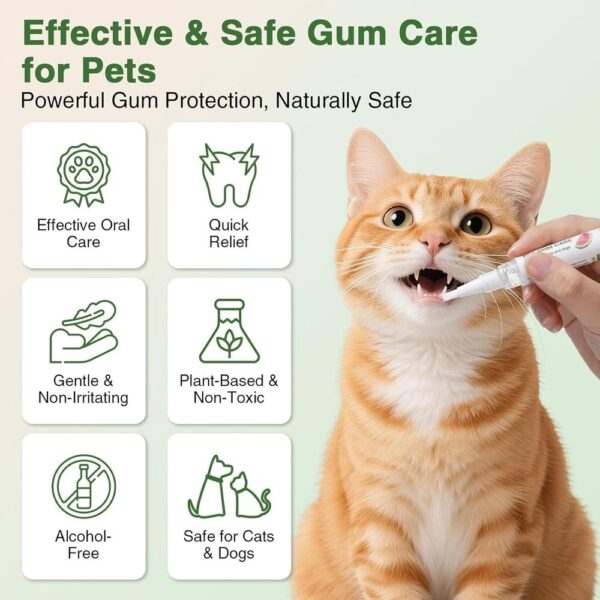 Gentle Cat Gum Care Pen – Soft Brush Oral Serum for Daily Gum Relief & Fresh Breath (No-Rinse, Stress-Free Dental Care)