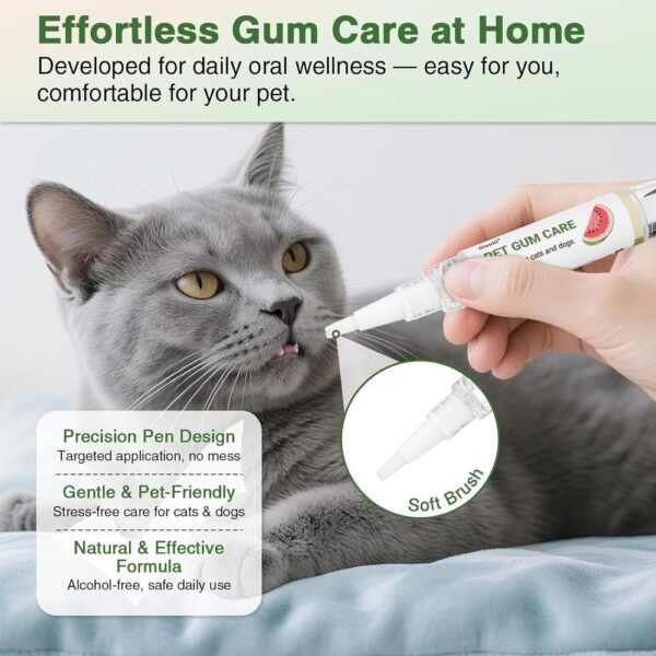 Gentle Cat Gum Care Pen – Soft Brush Oral Serum for Daily Gum Relief & Fresh Breath (No-Rinse, Stress-Free Dental Care)
