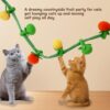 Hanging Cat Kicker Toy – Durable Catnip Plush with Spring & Bell for Window or Door Mount Play