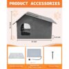 Heated Outdoor Cat House – Insulated Winter Shelter with Adjustable Heating Pad & Timer (21×13.6×15.4 in)