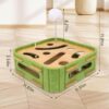 Interactive Wooden Cat Puzzle Box – Enrichment Maze Toy with Scratch Pads, Jingle Balls & Wand Attachments for Indoor Mental Stimulation