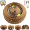 Magnetic Organ Cat Scratcher Toy – Multi-Shape Interactive Cardboard Cat Toy with Balls