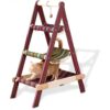Modern Boho Style 3-Tier Wooden Cat Tree Tower with Multi-Level Hammocks, Ladder Climber & Scratching Post