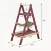 Modern Boho Style 3-Tier Wooden Cat Tree Tower with Multi-Level Hammocks, Ladder Climber & Scratching Post