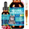 Natural Liquid Antibiotic Supplement for Cats — Allergy Relief, Urinary Tract Support, Immune Boost & Digestive Care (2 fl oz)