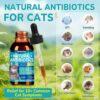 Natural Liquid Antibiotic Supplement for Cats — Allergy Relief, Urinary Tract Support, Immune Boost & Digestive Care (2 fl oz)