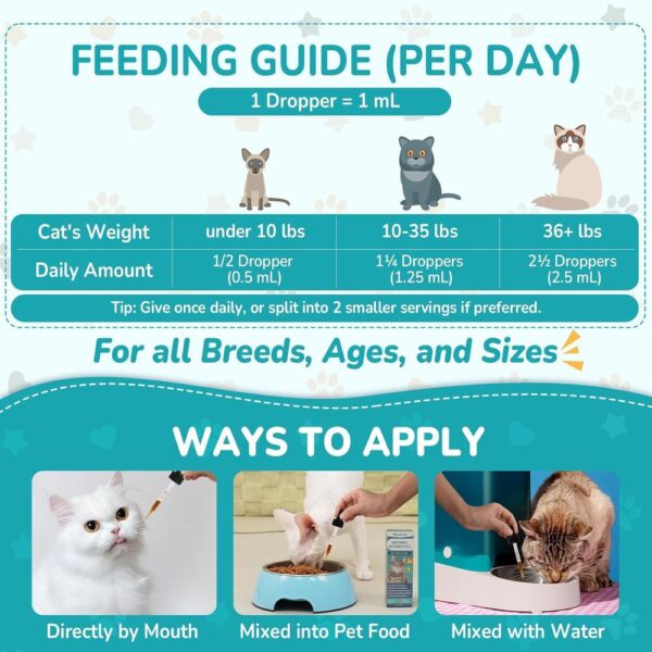 Natural Liquid Antibiotic Supplement for Cats — Allergy Relief, Urinary Tract Support, Immune Boost & Digestive Care (2 fl oz)