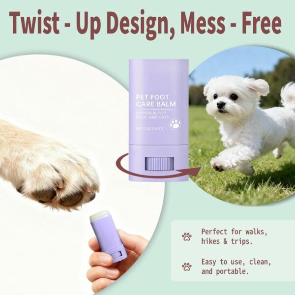 Natural Paw & Nose Balm for Cats – Lick-Safe Moisturizing Butter Stick for Dry, Cracked Paws, Snout & Elbows (0.53 oz)