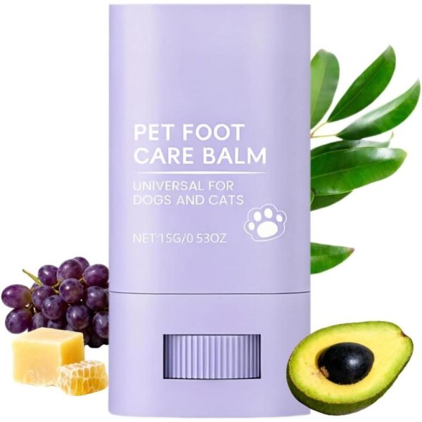 Natural Paw & Nose Balm for Cats -08 Natural Paw & Nose Balm for Cats – Lick-Safe Moisturizing Butter Stick for Dry, Cracked Paws, Snout & Elbows (0.53 oz)