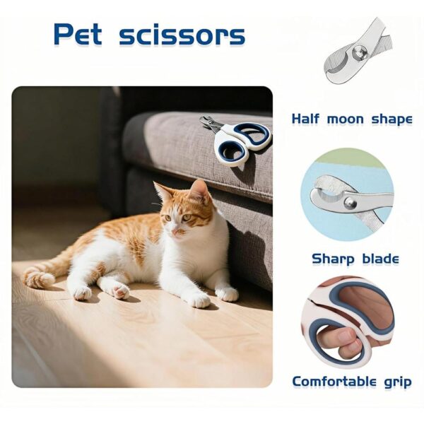 Professional Cat Nail Clipper – Stainless Steel Grooming Trimmer for Cats, Quick, Clean & Painless Cutting