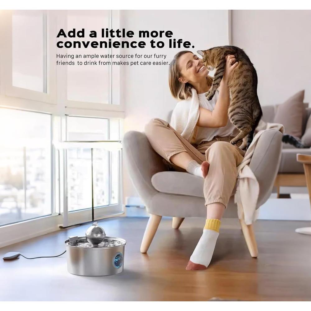 108oz Stainless Steel Cat Water Fountain