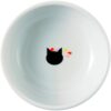 Raised Ceramic Cat Bowl — Sakura Floral Design, Whisker-Friendly Elevated Dish (Large, 2-Cup Capacity)
