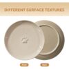 Raised Ceramic Whisker-Friendly Cat Bowls — Wide, Shallow Dishes with 2-Height Adjustable Stand