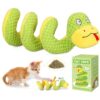 Realistic Snake Cat Toy – 14" Catnip & Silvervine Plush with Crinkle Sound for Active Indoor Cats