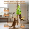 2-in-1 Interactive Hide-and-Seek Cat Toy – Automatic Moving Undercover Teaser with Chirping Sounds, Feather & Mouse Attachments, USB Rechargeable