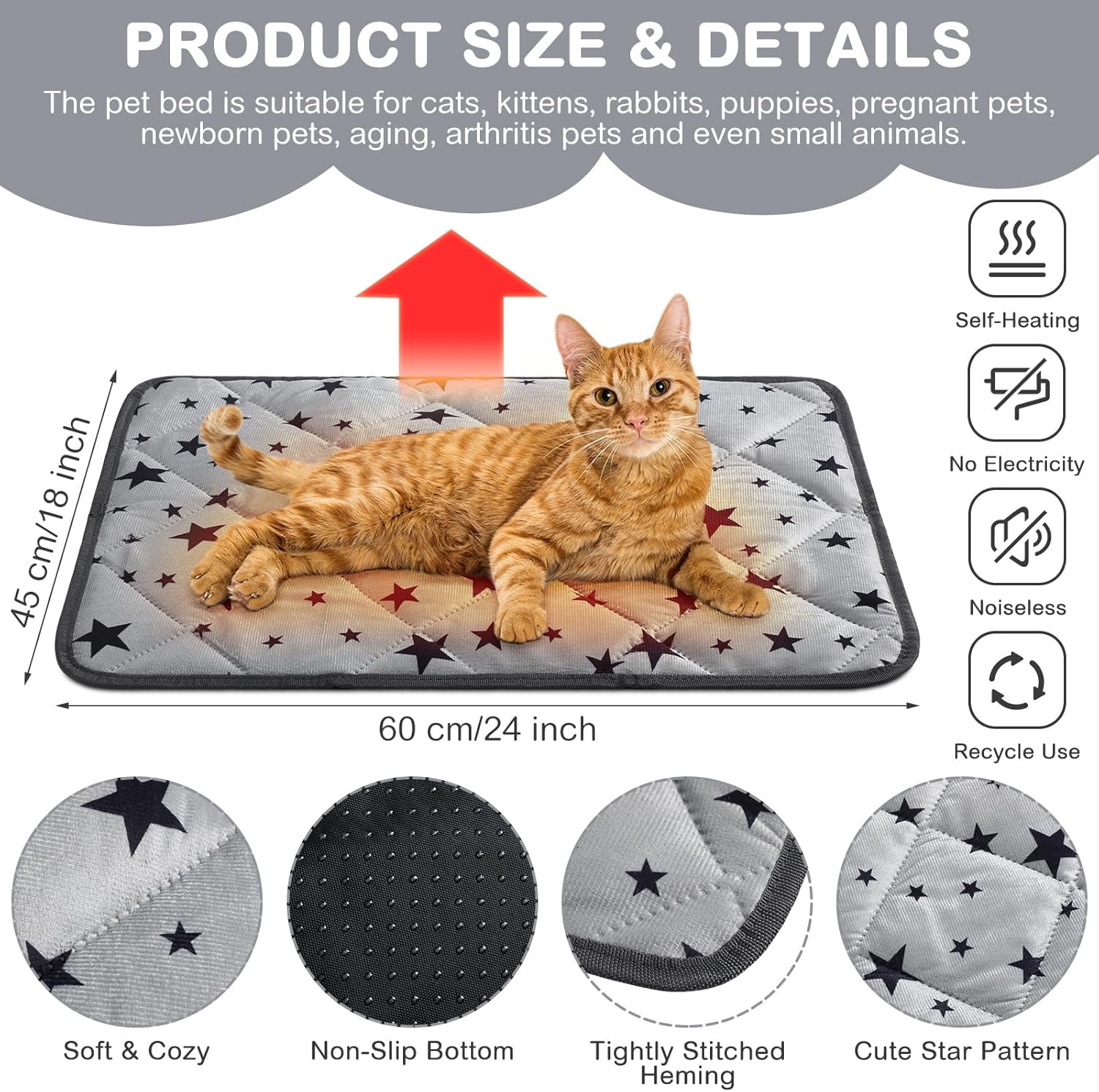 Self-Warming Cat Bed 4-Pack