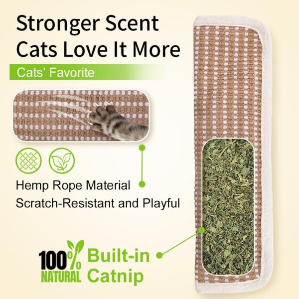 Sisal Cat Kicker Toy Stuffed with Organic Catnip – Soft Scratch & Chew Toy for Indoor Cats