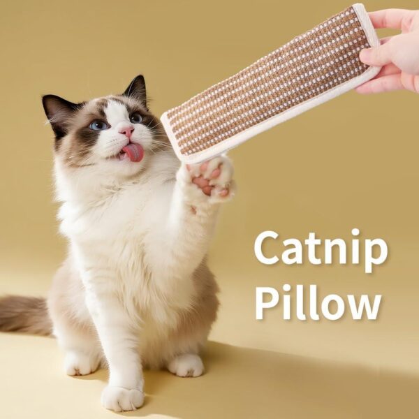 Sisal Cat Kicker Toy Stuffed with Organic Catnip – Soft Scratch & Chew Toy for Indoor Cats