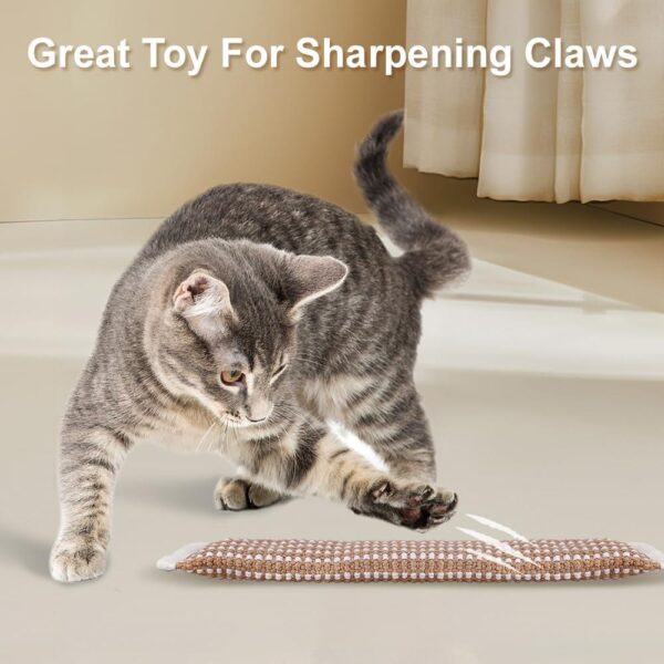 Sisal Cat Kicker Toy Stuffed with Organic Catnip – Soft Scratch & Chew Toy for Indoor Cats