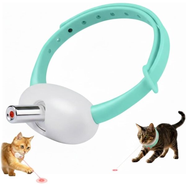 Smart Automatic Cat Laser Collar – Hands-Free Interactive Laser Toy with Adjustable Beam & USB Rechargeable Battery
